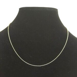 Vintage Sterling Silver 925 Italy Beaded Ball Chain Necklace 20" Lobster Clasp